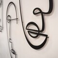 Decoratiune de perete, Abstract Line, Otel, Dimensiune: 29 x 57 cm (1 bucată), Negru