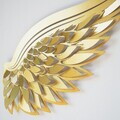 Decoratiune de perete, Angel Wings Metal Wall Art Set, Otel, Dimensiune: 46 x 50 cm (2 bucăți), Auriu