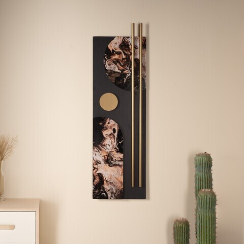 Decoratiune de perete, Barok, Otel, Dimensiuni: 31 x 104 cm, Multicolor