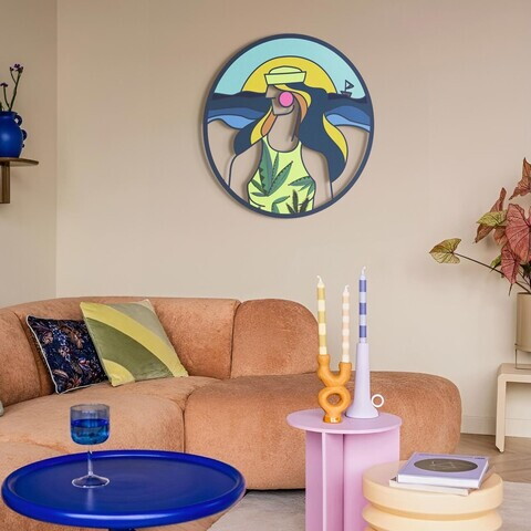 Decoratiune de perete, Sailor's Dream, Otel, Dimensiune: 69 x 69 cm (1 bucată), Multicolor