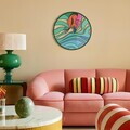Decoratiune de perete, Nature’s Melody, Otel, Dimensiune: 69 x 69 cm (1 bucată), Multicolor