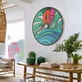 Decoratiune de perete, Nature’s Melody, Otel, Dimensiune: 69 x 69 cm (1 bucată), Multicolor
