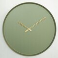 Ceas de perete, Earthy Metal Wall Clock, Otel, Dimensiune: 49 x 49 cm, Verde