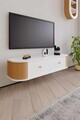 Comoda TV, Hanah Home, Berlin, 120x30x40 cm, PAL, Alb / Natural