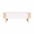 Comoda TV, Hanah Home, Berlin, 120x30x40 cm, PAL, Alb / Natural