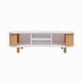 Comoda TV, Hanah Home, Tokyo, 120x35x44 cm, PAL, Alb / Natural