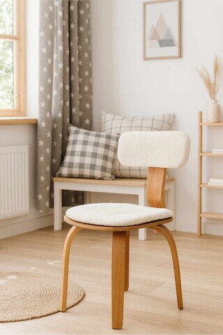 Scaun, Hanah Home, London, 44x79x43 cm, Lemn de fag, Natural