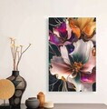 Tablou decorativ, YNS-1012-45 x 70, Canvas, Lemn, Multicolor