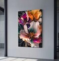 Tablou decorativ, YNS-1012-45 x 70, Canvas, Lemn, Multicolor