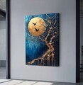 Tablou decorativ, YNS-1018-45 x 70, Canvas, Lemn, Multicolor