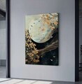Tablou decorativ, YNS-1035-45 x 70, Canvas, Lemn, Multicolor