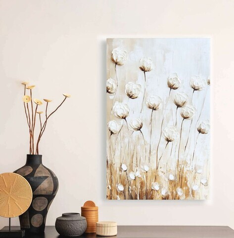Tablou decorativ, YNS-1003-60 x 90, Canvas, Lemn, Multicolor