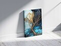 Tablou decorativ, YNS-1025-80 x 120, Canvas, Lemn, Multicolor