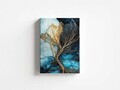 Tablou decorativ, YNS-1025-80 x 120, Canvas, Lemn, Multicolor