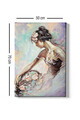 Tablou decorativ, Kanvas Tablo (50 x 70), Canvas, Rama din lemn (grosime 3 cm), Multicolor