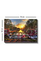 Tablou decorativ, Kanvas Tablo (50 x 70), Canvas, Rama din lemn (grosime 3 cm), Multicolor