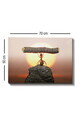 Tablou decorativ, Kanvas Tablo (50 x 70), Canvas, Rama din lemn (grosime 3 cm), Multicolor