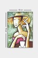 Tablou decorativ, 21398524-5070, Canvas, Rama din lemn (grosime 3 cm), Multicolor