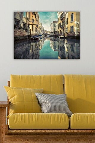 Tablou decorativ, 397672771-5070, Canvas, Rama din lemn (grosime 3 cm), Multicolor