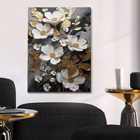 Tablou decorativ, KNV10106, Canvas, Rama din lemn (grosime 3 cm), Multicolor