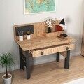 Birou, Hanah Home, Valerin, 120x72x60 cm, PAL, Pin Atlantic / Antracit