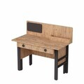 Birou, Hanah Home, Valerin, 120x72x60 cm, PAL, Pin Atlantic / Antracit
