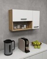 Dulap multifunctional, Hanah Home, Akasya, 90x52x23.8 cm, PAL, Stejar Safir / Alb