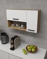 Dulap multifunctional, Hanah Home, Akasya, 90x52x23.8 cm, PAL, Stejar Safir / Alb