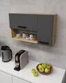 Dulap multifunctional, Hanah Home, Akasya, 90x52x23.8 cm, PAL, Stejar safir / Antracit