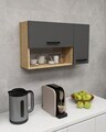 Dulap multifunctional, Hanah Home, Akasya, 90x52x23.8 cm, PAL, Stejar safir / Antracit
