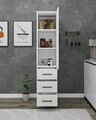 Dulap multifunctional, Hanah Home, Modera, 40x181.8x40 cm, PAL, Alb