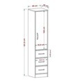 Dulap multifunctional, Hanah Home, Modera, 40x181.8x40 cm, PAL, Alb