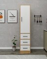 Dulap multifunctional, Hanah Home, Modera, 40x181.8x40 cm, PAL, Stejar Safir / Alb