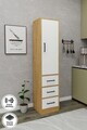 Dulap multifunctional, Hanah Home, Modera, 40x181.8x40 cm, PAL, Stejar Safir / Alb