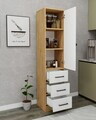 Dulap multifunctional, Hanah Home, Modera, 40x181.8x40 cm, PAL, Stejar Safir / Alb