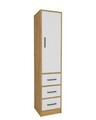 Dulap multifunctional, Hanah Home, Modera, 40x181.8x40 cm, PAL, Stejar Safir / Alb