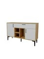 Consola, Hanah Home, Tuvas, 135x83.6x40 cm, PAL, Stejar Safir / Alb