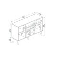 Consola, Hanah Home, Tuvas, 135x83.6x40 cm, PAL, Stejar Safir / Alb