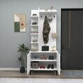 Cuier de perete, Hanah Home, Julendor, 74.4x182.8x35 cm, PAL, Alb