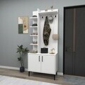 Cuier de perete, Hanah Home, Julendor, 74.4x182.8x35 cm, PAL, Alb