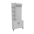 Cuier de perete, Hanah Home, Julendor, 74.4x182.8x35 cm, PAL, Alb