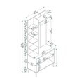 Cuier de perete, Hanah Home, Julendor, 74.4x182.8x35 cm, PAL, Alb