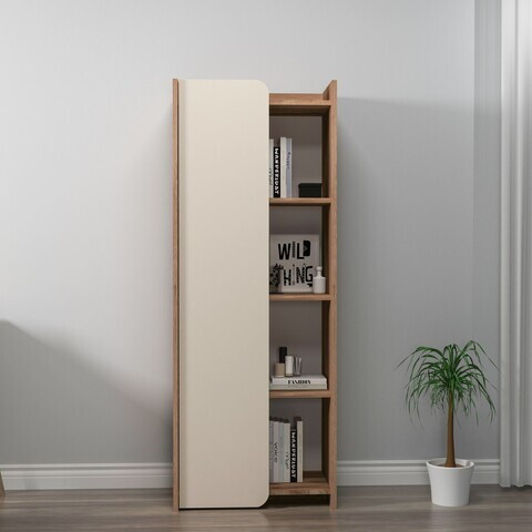 Corp biblioteca, Hanah Home, Suave, 60x160x35 cm, PAL, Nuc / Bej