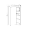 Corp biblioteca, Hanah Home, Suave, 60x160x35 cm, PAL, Nuc / Bej