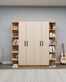 Dulap pentru haine, Hanah Home, Linda Luses, 180x181.8x50 cm, PAL, Pin Atlantic / Bej