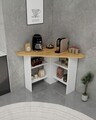 Masa de bucatarie, Hanah Home, Corner, 80x73.8x80 cm, PAL, Stejar Safir / Alb
