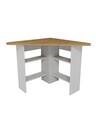 Masa de bucatarie, Hanah Home, Corner, 80x73.8x80 cm, PAL, Stejar Safir / Alb