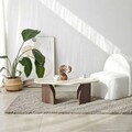 Masuta de cafea, Hanah Home, Rock, 100x35x60 cm, PAL, Travertin / Nuc