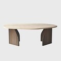 Masuta de cafea, Hanah Home, Rock, 100x35x60 cm, PAL, Travertin / Nuc