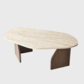 Masuta de cafea, Hanah Home, Rock, 100x35x60 cm, PAL, Travertin / Nuc